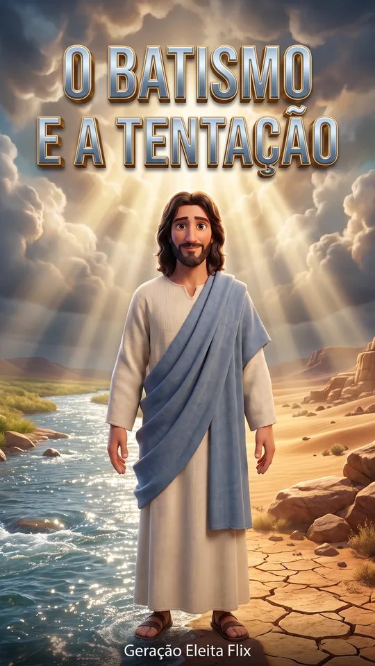 Capa de O Batismo e a Tentação, linha 3 a 6 anos