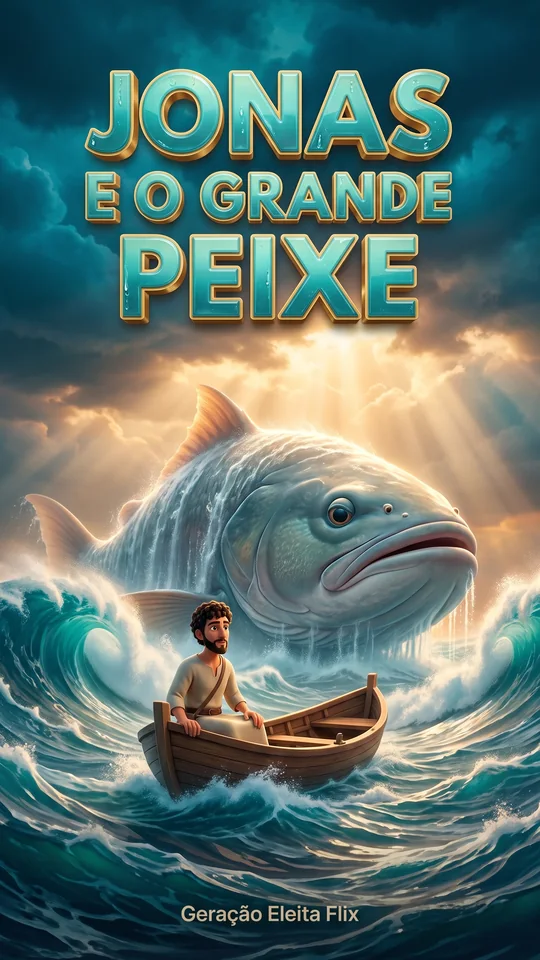 Capa de Jonas e o Grande Peixe, linha 3 a 6 anos