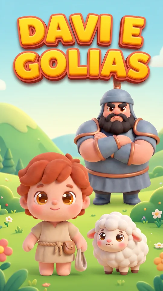 Capa de Davi e Golias, linha 2 a 3 anos