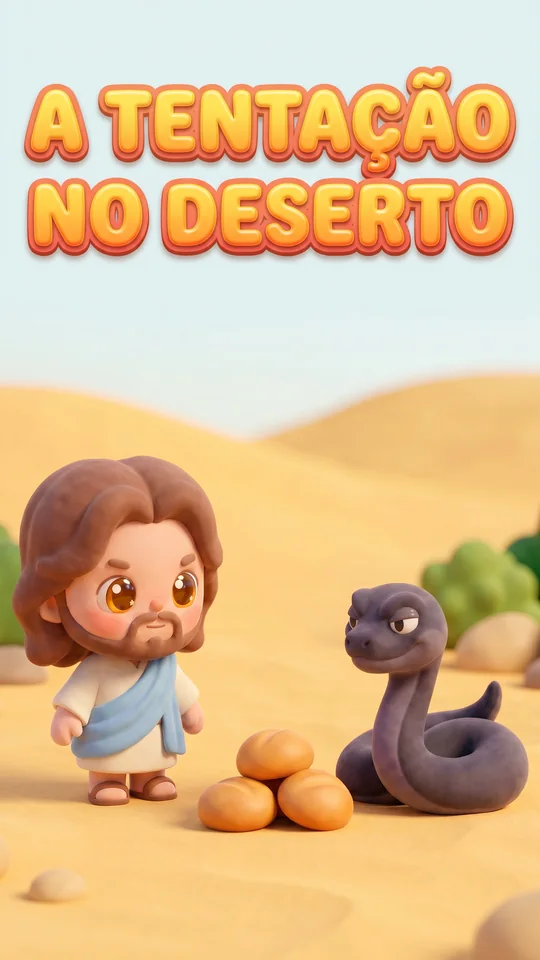 Capa de A Tentação no Deserto, linha 2 a 3 anos